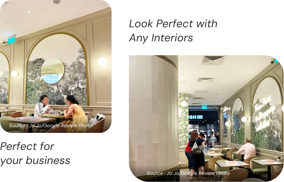 Bakery cafe Look Stunning with Wallpaper Installation